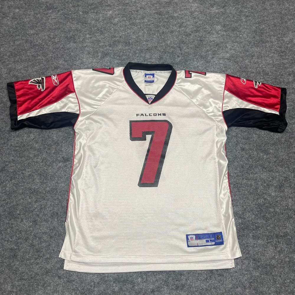 VTG Atlanta Falcons Jersey Mens Large White #7 Michael Vick Reebok NFL 2004
